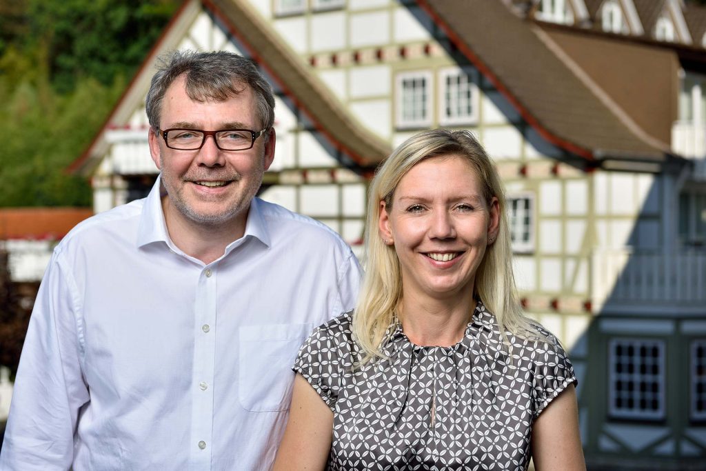 Die Geschäftsführer und Inhaber Franz-Josef und Kerstin Otto des Dorfhotel DER KRONPRINZ in Fuhrbach Nähe Duderstadt
